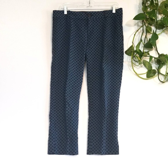 Banana Republic Teal / Blue Checkered Work Pants - Picture 2 of 5